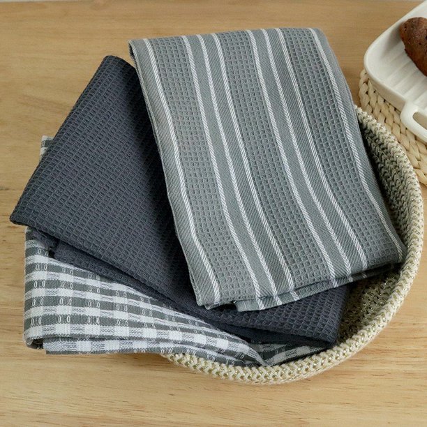 Pa?os de cocina, juego de 3 pa?os de limpieza de algodón muy absorbentes 45x65cm