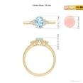 thumbnail image 5 of Angara Natural 0.6 Ct. Aquamarine with Diamond Classic Ring in 14K Yellow Gold for Women (Ring Size: 11.5), 5 of 10