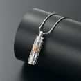 thumbnail image 5 of Sun Flower Urn Necklace Cylinder Bar Heart Cylinder Urn Necklace for Ashes Keepsake Memory Keepsake Cremation Jewelry, 5 of 7