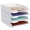 White, variant on Stockroom Plus Rectangular Letter Trays - Paper Trays for Classroom - Desktop Paper Organizer & File Holder - Document Organizer for Desk Storage - Pack of 4, White, 10 x 13.5 x 2.5 in