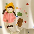 thumbnail image 7 of WUANDIXFA Toddler Pajamas 1-10 Years Cotton Cute Summer Fall Short Sleeve Shirts Pant Casual Outfit Baby Girl Pajamas,Red,4-5 Years, 7 of 7