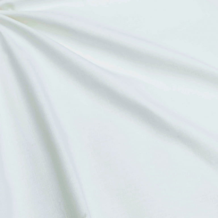 Fabric Mart Direct Off White Cotton Linen Fabric By The Yard, 42 inches or  107 cm width, 1 Yard White Cotton Fabric, Cotton Linen Apparel Clothes