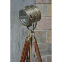 Industrial Brown Antique Spotlight with Tripod Floor Search Light Modern Studio Floor Searchlight Home Decor