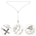 thumbnail image 4 of Collar de cuentas de rosario Collar religioso Collar de perlas Joyería de cuello Decoración de collar de perlas, 4 of 6