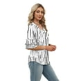 thumbnail image 5 of Ronuti Womens Blouses Ruffle Sleeve Top V Neck Shirts Casual Outfit Bell Sleeve Cute Tee Spring Summer Fashion Clothes, 5 of 9