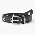 thumbnail image 2 of Nihsatin Womens Black PU Leather Belt with Metal Chain, 2 of 5