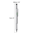 thumbnail image 2 of Unique Bargains 6 in 1 Metal Multitool Tech Tool Pen Gifts for Men with Ballpoint Pen, Ruler, Screwdriver, Stylus, Refills, Silver, 2 of 5