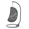 thumbnail image 3 of Swing Lounge Chair, Sunbrella, Grey Gray White, Modern Contemporary Urban Design, Outdoor Patio Balcony Cafe Bistro Garden Furniture Hotel Hospitality, 3 of 8