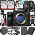 thumbnail image 1 of Sony Alpha a7 IV Mirrorless Digital Camera (Body Only) + SanDisk 32GB Card + Backpack + Tripod + ZeeTech Accessory Bundle, 1 of 8