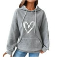 thumbnail image 3 of Trendy Tie-Dye Hoodies for Womens Fall Winter Casual Loose Long Sleeve Hooded Pullover Gradient Baggy Sweatshirts Tops,Hot Pink,4XL, 3 of 4