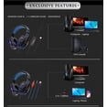 thumbnail image 4 of Casque de Jeu pour Xbox One, PS4, PC, Manette, Écouteurs Circum-Auriculaires à Réduction de Bruit, 4 of 4