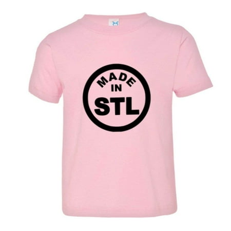 

PleaseMeTees™ Toddler Born Made In ST Louis MO Missouri Logo Label Tee