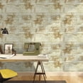 thumbnail image 2 of Dundee Deco Peel and Stick 3D Self Adhesive Foam Wallpaper - Beige, Brown Faux Bricks, Stones, 2.3 ft x 2.3 ft, 2 of 3