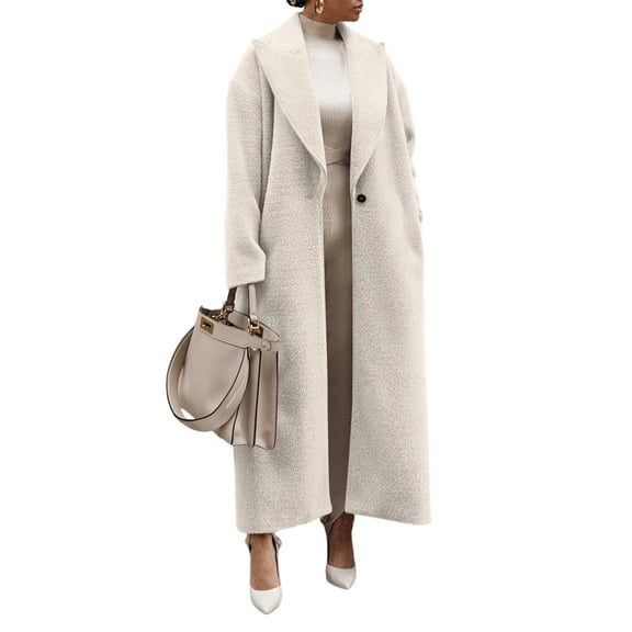 Wutalume Women's Long Coat Warm Winter Quilted Jacket Full Length Zip Up Down Coat Thickened Puffy With Hood, Cozy and Protective Outerwear for Severe Cold,Beige L