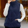 thumbnail image 2 of Hvyesh Womens Sleeveless Puffer Vest Warm Zip Up Stand Collar Vests Jacket Casual Waistcoat Fall Winter Quilted Padded Gilet Coats with Pockets, 2 of 6