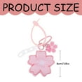 thumbnail image 3 of A Keychain Clearance! Soft Flower Keychain Style Backpack Accessory Pp Cotton Small Flower Pendant with Hanging Buckle Keychain, 3 of 9