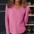 thumbnail image 2 of Breezora Chandail à Col Rond pour Femmes à Manches Longues Automne 2025 Tendance Grande Taille pour la Mode Quotidienne taille P Rose, 2 of 4