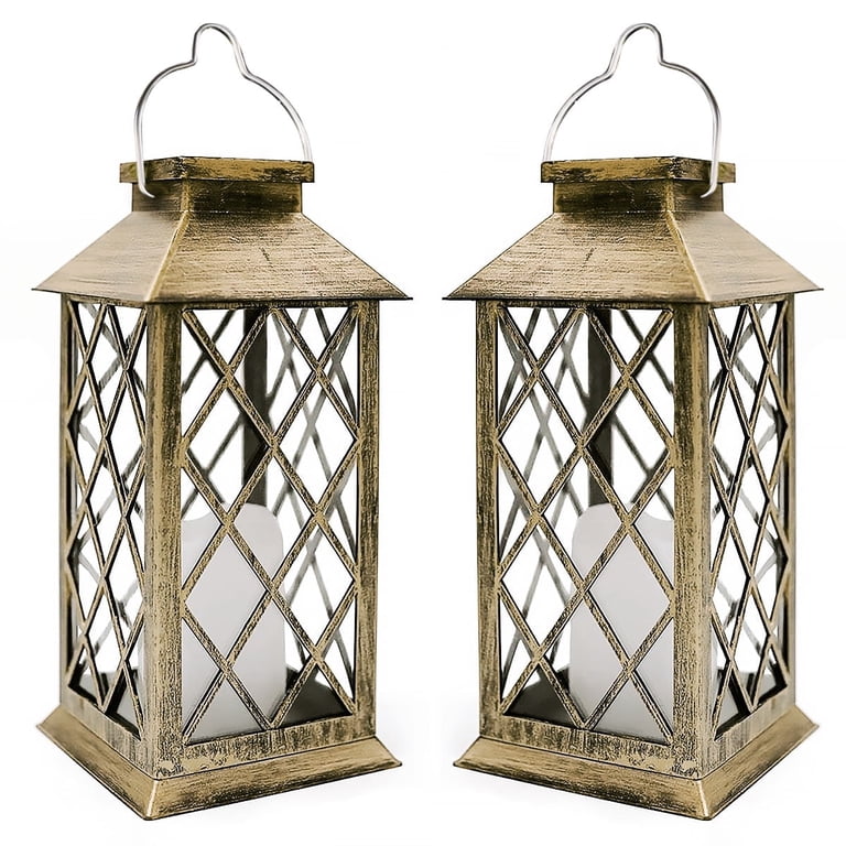 Rirool Solar Hanging Lanterns, LED Flameless Candle 2-Pack photo 1