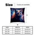 thumbnail image 5 of Starry Animals Velvet Throw Pillows Set of 2 - Decorative Pillows with Unique Patterns for Sofa Couch Bed - Pillow Covers - Available in 16x16, 18x18, 20x20 Inches, 5 of 6