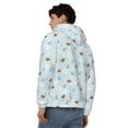 thumbnail image 4 of Kdxio Bee Flower Print Men Hoodies Casual Hoodies for Men with Zip Pockets Full Zip Long Sleeve Sweatshirt Sports Hooded Jacket-Small, 4 of 5