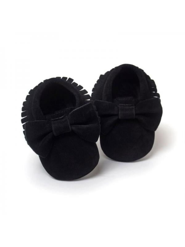 Baby Kids Tassel Leather Crib Shoes Moccasin Infant Boy Girl Prewalker