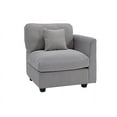 thumbnail image 5 of Alexent 3-Seat Modular Sectional Sofa with 2 Movable Ottomans, Upholstered Sofa Chair, for Apartment Living Room Office, Light Gray, 5 of 9