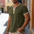 Aofany Men's Henley Shirts Short Sleeve Fashion Lightweight Button ...