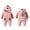 Pink, variant on Baby Toddler Boys Romper Bodysuits Jumpsuit Snowsuit Lined Outfits Warm Hooded Romper Suitable Green 18-24 Months