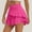 Hot Pink, variant on Oplxuo Tennis Skirt Pleated Skorts for Woman Double Ruffle Golf Skirts for Women Skort with Pockets Tummy Control Athletic