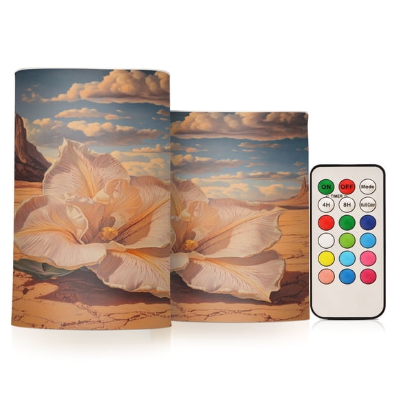 BZSMCE Flameless Candles LED Lights Flower in Desert Creativity Battery Candles