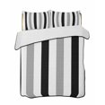 thumbnail image 2 of Black Gray Striped Twin Size Down Alternative Comforter, Lightweight Comforter Quilt Bedding Set with Pillow Shams Farmhouse Stripe Art All Seasons Bed Comforter Duvet Insert 68"x86", 2 of 7