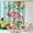 Flamingo03, variant on Tropical Pink Flamingo Shower Curtain with Hooks, Teal Palm Leaves Modern Style Waterproof Fabric Bathroom Decor Set 72X72 Inch