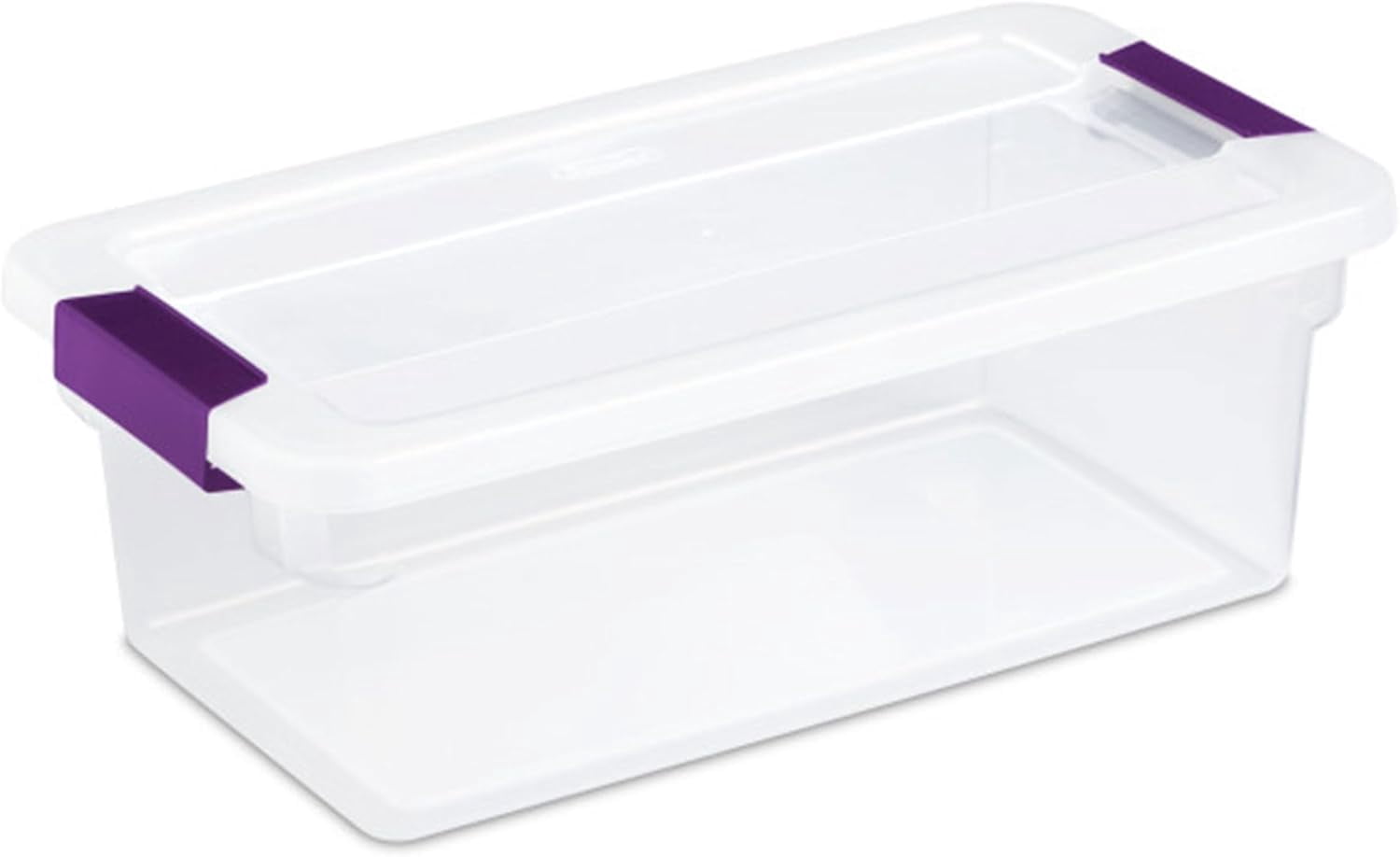 Miemie 12-Pack 6 Quart ClearView Latch Box, Stackable Organizer Bins with Latching Lids - Clear Plastic Organization Containers for Closet, Bedroom, Shelving Units and Everyday Home Storage