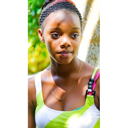 Peel N Stick Poster Of Afro Children Kambotscha Girl Burma Face Child Poster 24x16 Adhesive Sticker Poster Print - 
