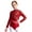 Burgundy, variant on iiniim Kids Girls Gymnastics Leotard Long Sleeve Rhinestones Splice Mesh Dance Figure Skating Bodysuit Blue 8