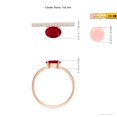 thumbnail image 5 of ANGARA Natural Oval 1 ct Ruby Off-Centered Solitaire Ring With Diamonds in 14K Rose Gold for Women (Size-7x5mm) | July Birthstone, Birthday, Anniversary, Jewelry Gift for Women | Natural Ruby Ring, 5 of 9