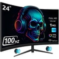 thumbnail image 1 of KAPTURE NeoCurve Monitor Curvo Gamer 24 Pantalla 100hz FHD HDMI 1MS LED Negro, 1 of 2