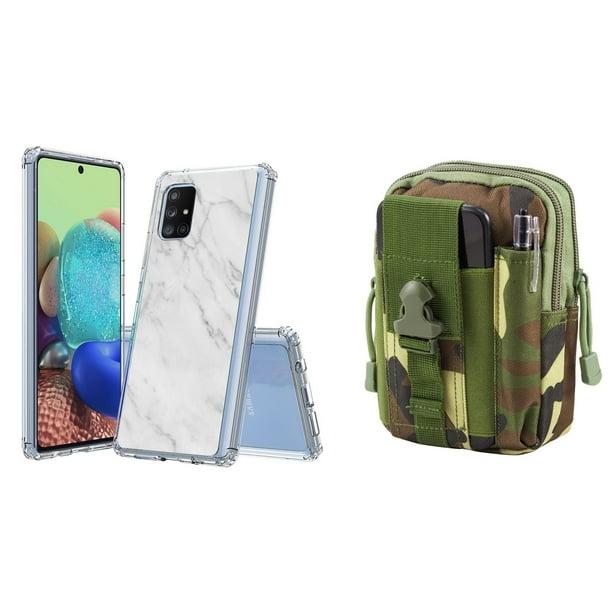 AquaFlex Samsung Galaxy A71 5G Phone Case Bundle: Slim Shockproof Armor Hybrid Protector Cover