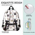 thumbnail image 4 of French Bulldog and Heart White Cute School Backpack Bag for School with Padded Back and Adjustable Shoulder Straps 15.25"x11.5"x5.25", 4 of 4