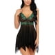 thumbnail image 5 of Gibobby Conjunto de lencería Lencería sexy para mujer, lencería de encaje floral, de una pieza, exótica, traviesa, con tirantes, lencería de peluche(Verde, CH), 5 of 5