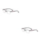 thumbnail image 3 of Qarigey Gafas de medio marco de metal unisex Lentes de plástico Gafas de cara grande Gafas miopes Gafas Business Daily Black Negro 2piezas, 3 of 6