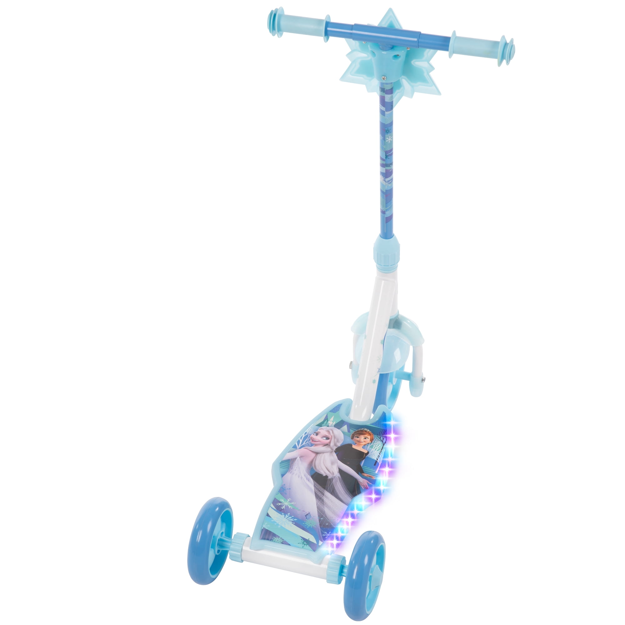 Trottinette 3 Roues Reine Des Neiges - Enfant 50 Kg - Système Lean-to-Steer - Roues EVA - Frein Sécurisé
