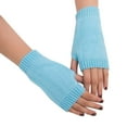 thumbnail image 2 of MSJUHEG Gloves Fingerless Gloves Work Gloves Winter Gloves Women Girl Knitted Arm Fingerless Warm Winter Gloves Soft Warm Mitten Sb Winter Gloves Men Sky Blue One Size, 2 of 2
