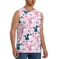 thumbnail image 2 of Balery Cartoon Poodle Dog Men's Sleeveless Muscle Shirts Workout Tank Top, Moisture Wicking, Odor Protection-, 2 of 8
