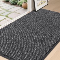 Dirt Trapper Door Mat 36" x 60", Non-Slip Washable Doormats Entrance Mat, Dirt Resistant and Absorbent Welcome Mat, Low Profile Floor Mats for Front Back Door and Entryway, Charcoal