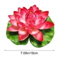 thumbnail image 3 of Sokhug Red Floating Foam Lotus Flower 7 Inch Artificial Water Lily EVA For Pond Pool Garden Spring Summer Outdoor Decor, 3 of 6