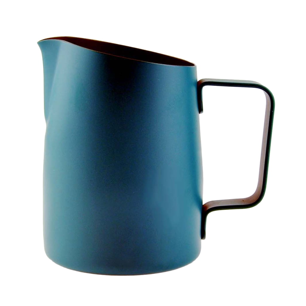 Fiocias 420ml Milk Jug Frothing Pitcher Espresso Coffee Steam Jug Stainless Green 420ml Green