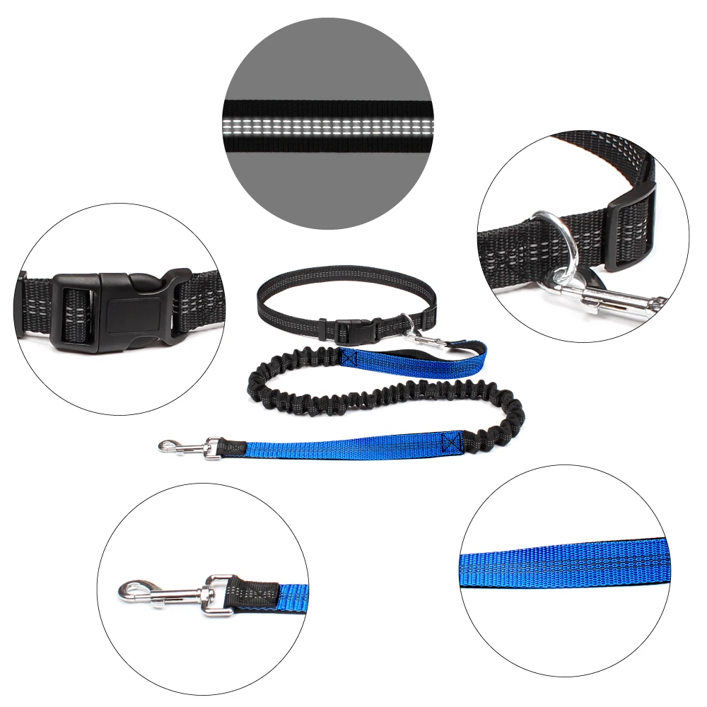 Hand Free Dog Leash For Pet Walking Running Jogging Adjustable Dog Leash Waist Belt Chest Strap Traction Rope Dog Accessories