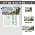 thumbnail image 6 of Farmhouse Horse Rod Pocket Thermal Insulated Curtain Valance Rustic Wooden Barn Green Leaves Western Country Thermal Insulated Room Darkening Curtain for Dinning Room 54 by 18 in, 1 Panel, 6 of 6