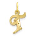 thumbnail image 1 of Pendentif Breloque Collier Monogramme Prénom Initiale Lettre T Délicat en Or Jaune 10k, 1 of 7